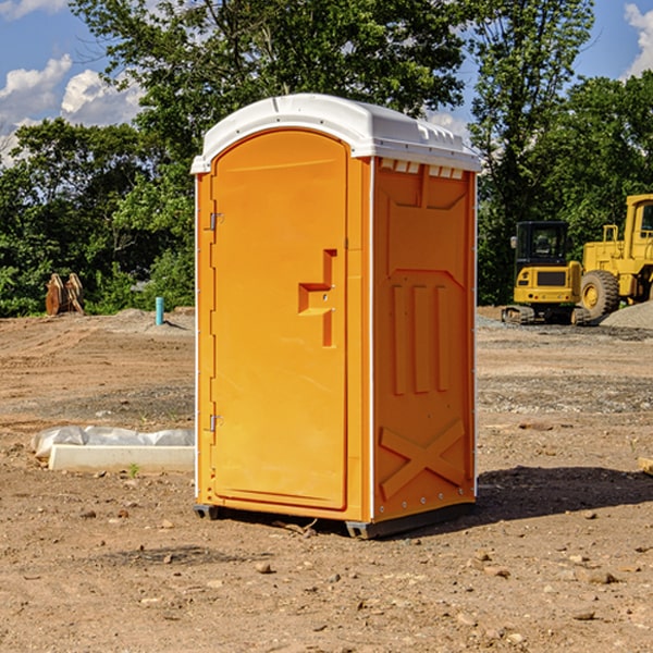 how often are the porta potties cleaned and serviced during a rental period in Stanhope